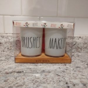 Rae Dunn makeup brush holders